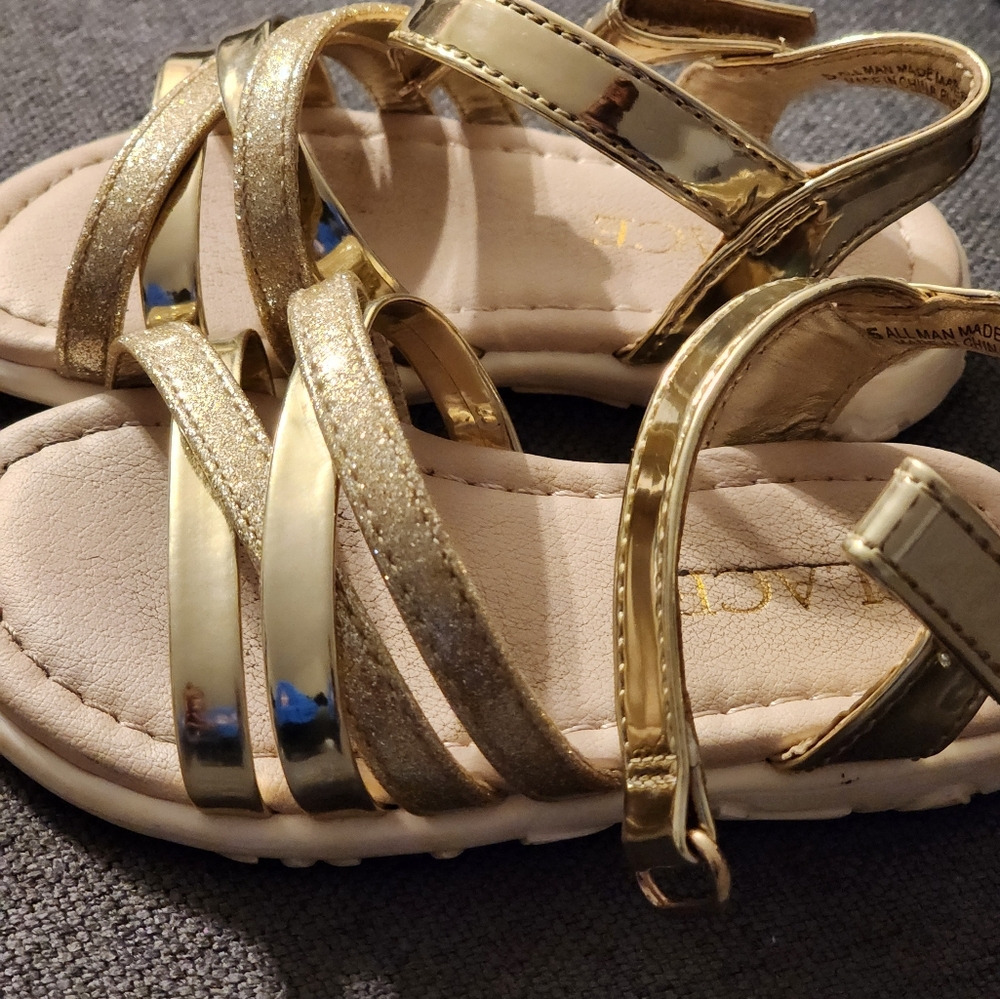 Gold Children's Place sandals size 5